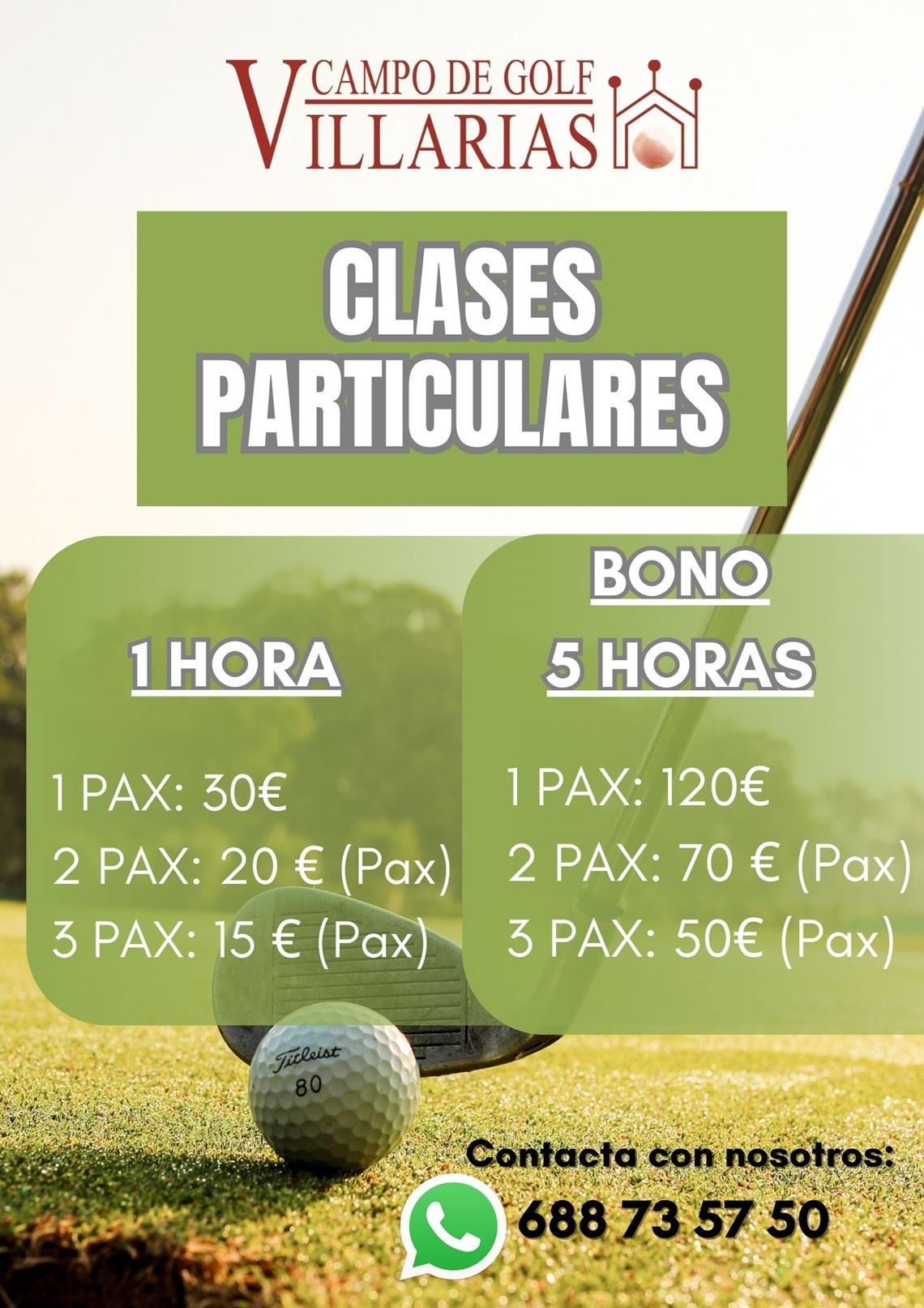 Clases de golf en Villarias